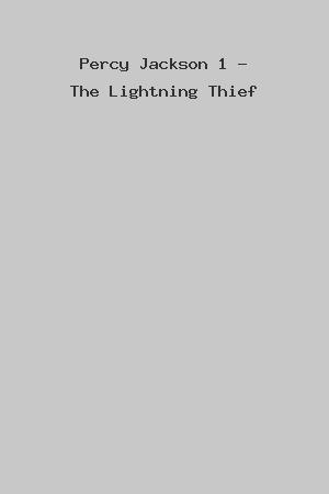 Percy Jackson 1 - The Lightning Thief cover